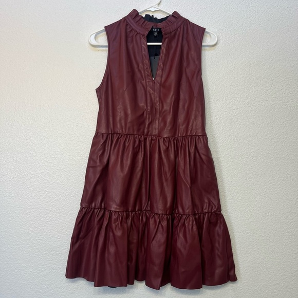 Fate Red Sleeveless Tiered Dress - Picture 1 of 4